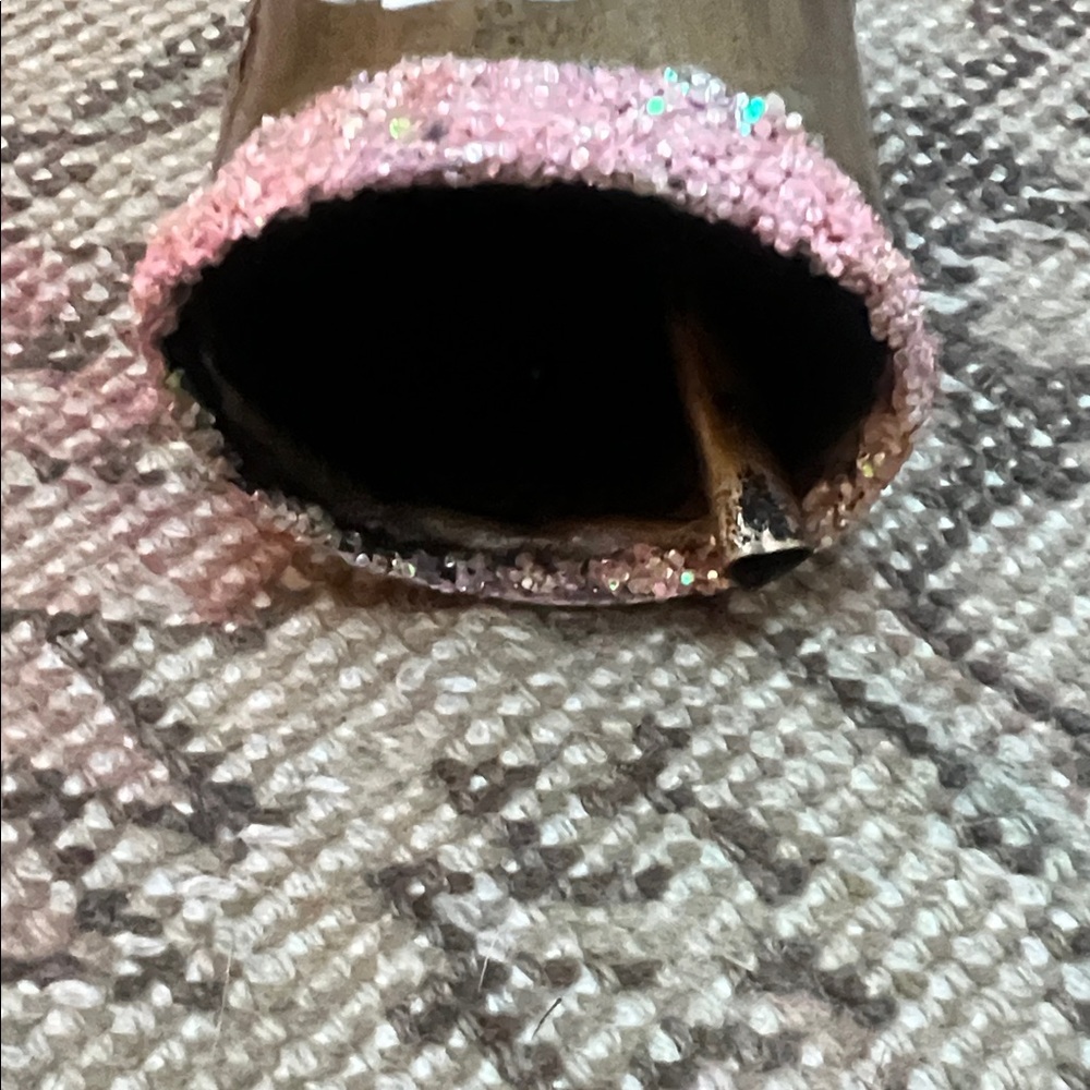 Rachel Ashwell Shabby Chic Couture Handcrafted Pink and Gold Holiday Ornament !! - Picture 4 of 7
